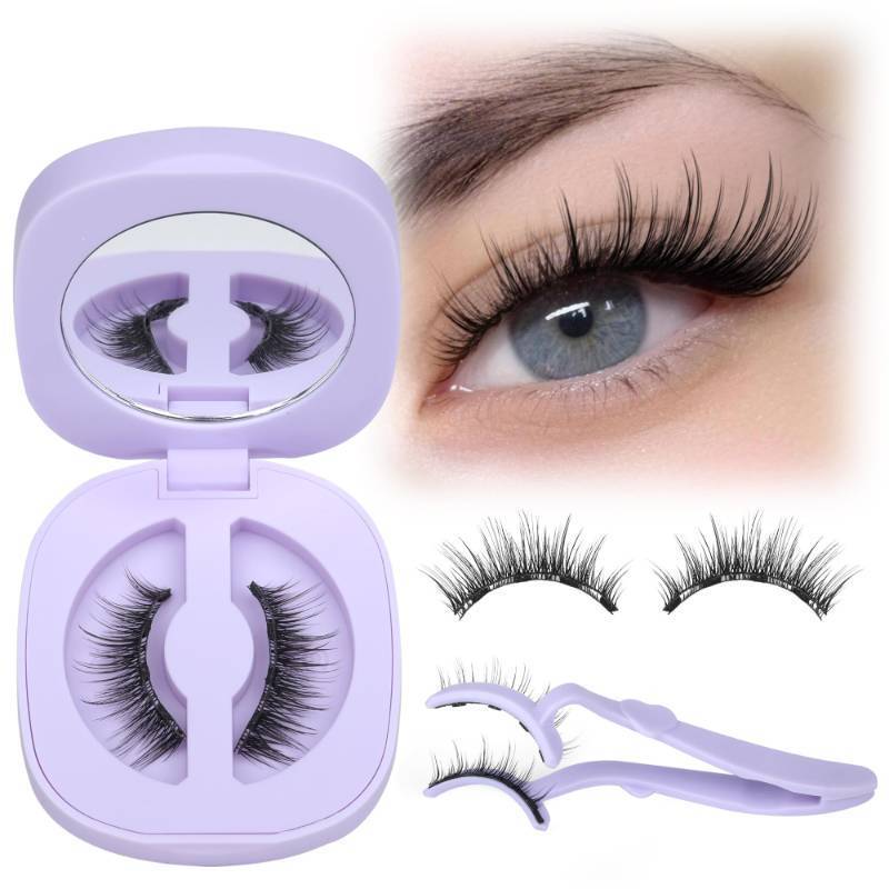 lot 12159 image: Magnetic Eyelashes with Applicator Natural Look Magnetic Lashes with Applicator Wispy False Eyelashes with Magnets No Need Glue Lashes by Lanflower