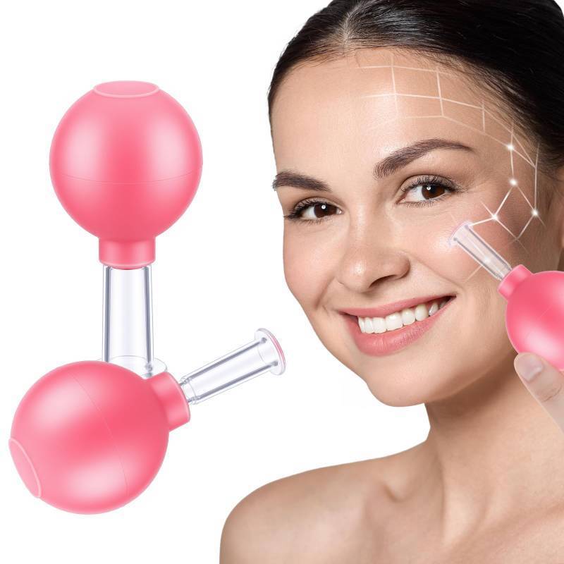 lot 12214 image: FNANJWQ 2 Pcs Glass Face Cupping Set Facial Cupping Therapy Set, Silicone Face Cuppings Kit for Massage, Anti Cellulite Cup Massage Tool Vacuum Suction Cup for Eye Vacuum Massager