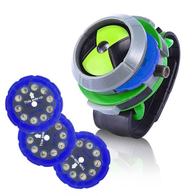 lot 14202 image: Cartoon Projector Watch Toy for Alien Force and Mysterious Projection Action Figures Model Toy for Kids Birthday Party Supplies