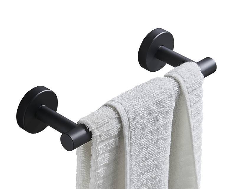 lot 14205 image: Hand Towel Holder for Bathroom Hardware Set, SUS304 Stainless Steel Towel Bar, 9-Inch Matte Black Bathroom Accessories Towel Rack, Wall Mounted.