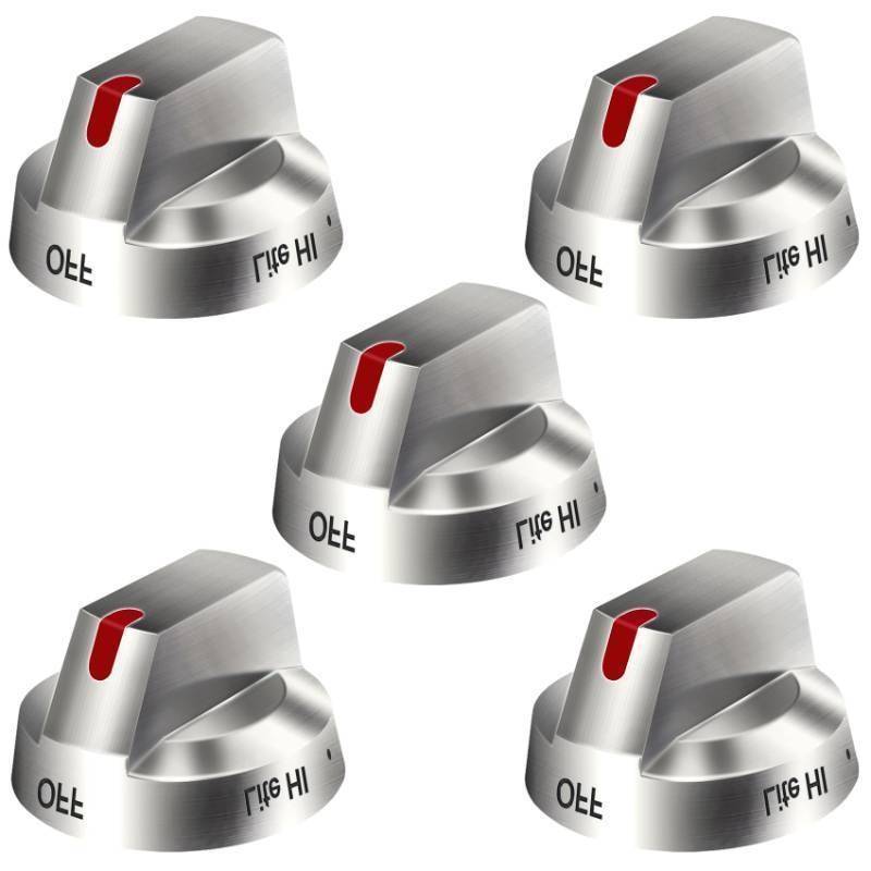 lot 14215 image: DG64-00473A Fits Samsung Stove Knob Replacement, Top Burner Control Dial for Samsung Gas Stove Knobs, Compatible with Stove Number NX58H5600SS NX58H5650WS NX58J7750SS NX58M6850SS, 5 Pack