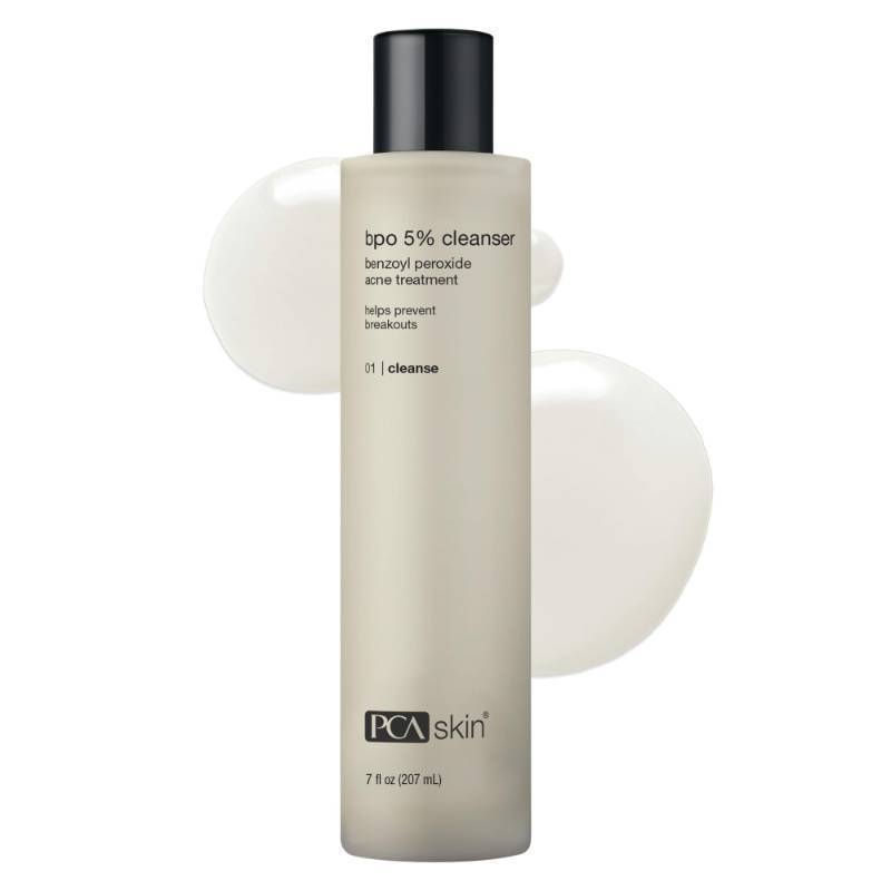 lot 14228 image: PCA SKIN 5% Benzoyl Peroxide Face Wash, Foaming Acne Facial Cleanser for Oily and Acne Prone Skin, Eliminates Existing Acne and Helps Prevent Future Breakouts, Cleanses and Calms, 7.0 Oz Bottle