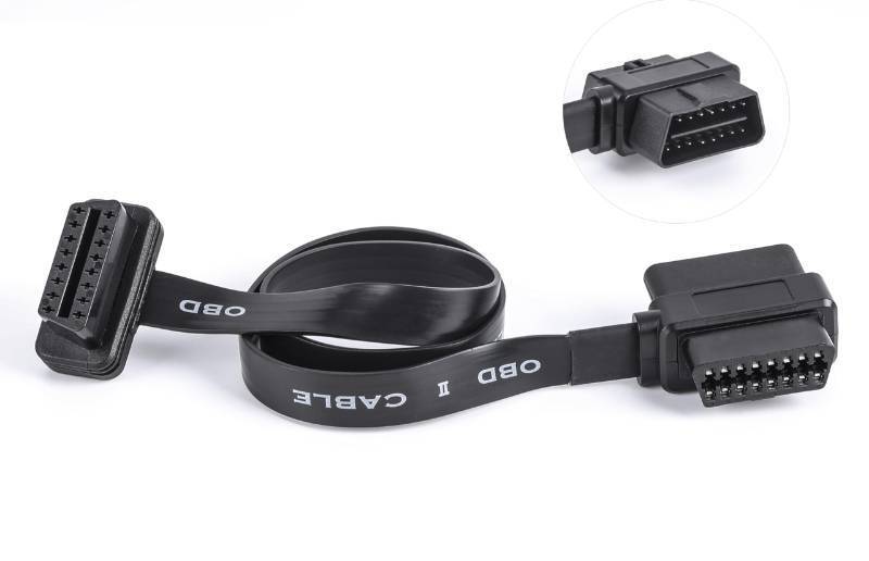 lot 16466 image: YPP OBD II OBD2 Pass-Through J1962MF to J1962F Ribbon Splitter Cable 1 Male to 2 Female 2ft