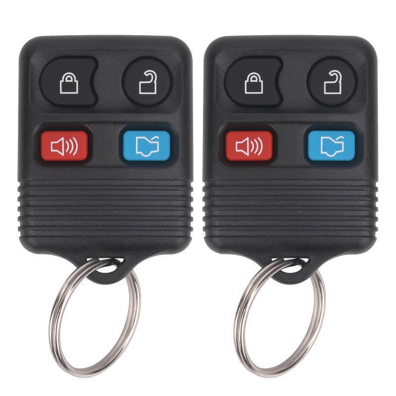 lot 16483 image: Vurkcy Keyless Entry Remote Key Fob Compatible with Ford Escape Explorer Expedition Focus Fusion Mustang Taurus, Lincoln, Mercury, Mazda, Replacement for CWTWB1U345, 4 Button (Pack of 2)