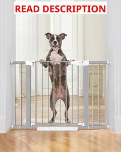 lot 11 image: Cumbor 29.7-46 Baby Gate for Stairs, Gifts for Mom-Auto Close Dog Gate for The House, Easy Install Pressure Mounted Pet Gates for Doorways, Easy Walk Thru Wide Safety Gate for Dog BLACK