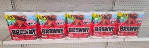 lot 150 image: 10 Rolls Brawny Family Size Tear-A-Square Paper Towels 25 Regular Rolls.