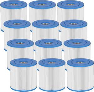 lot 555 image: Type I Swimming Pool Filter Cartridge Replacement 58093 Compatible with Summer Waves 300330 Galh Filter Pumps, Pool Filter Cartridge Size 1 for 58093, 12 Packs