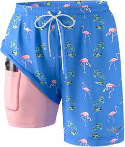 lot 2068 image: Angel season Mens 7 Quick Dry Swim Trunks with Compression Liner 2025 New Beach Board Shorts Bathing Suit with Pockets XL