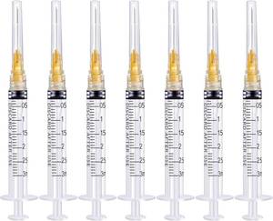 lot 2069 image: 3ml Syring with Needle,25G 1 Inch Needle,25 Pack individually packaged