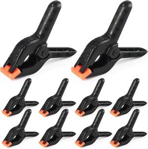 lot 2082 image: 10 Pcs Spring Clamps, PureGuard 4.5 Inch Large Plastic Spring Clips Clamps Heavy Duty Woodworking Clamps for Crafts Balloon Arch Photography Backdrop Stand Pool Cover Clips