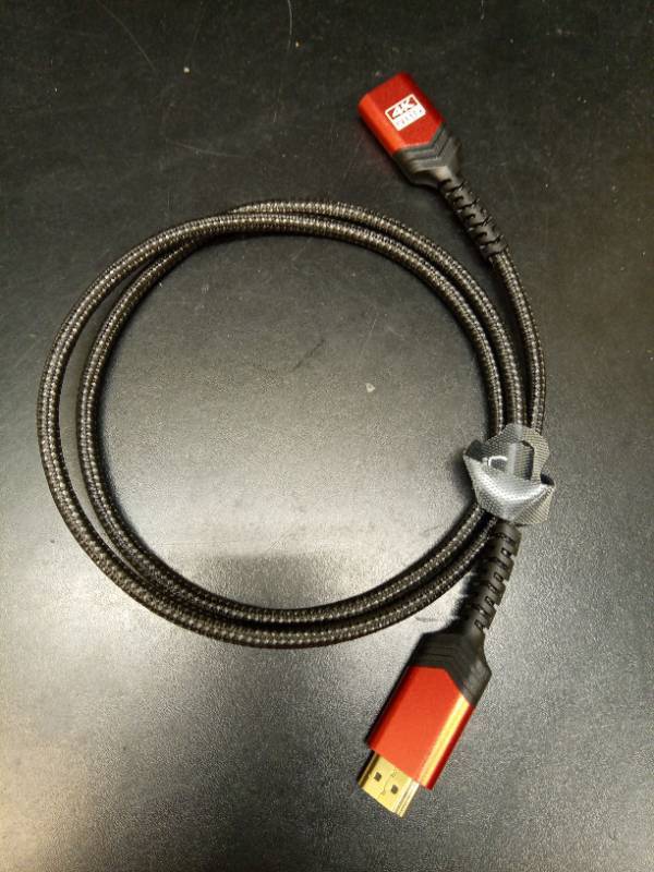 lot 2023 image: JSAUX HDMI Extension Cable 3.3FT, 4K 60Hz High Speed HDMI Extender Cord Male to Female Adapter Connector (HDR HDCP 2.2), Compatible with Roku TV Streaming Stick, Bluray Player, HDTV, Laptop, PC - Red - Retail $14