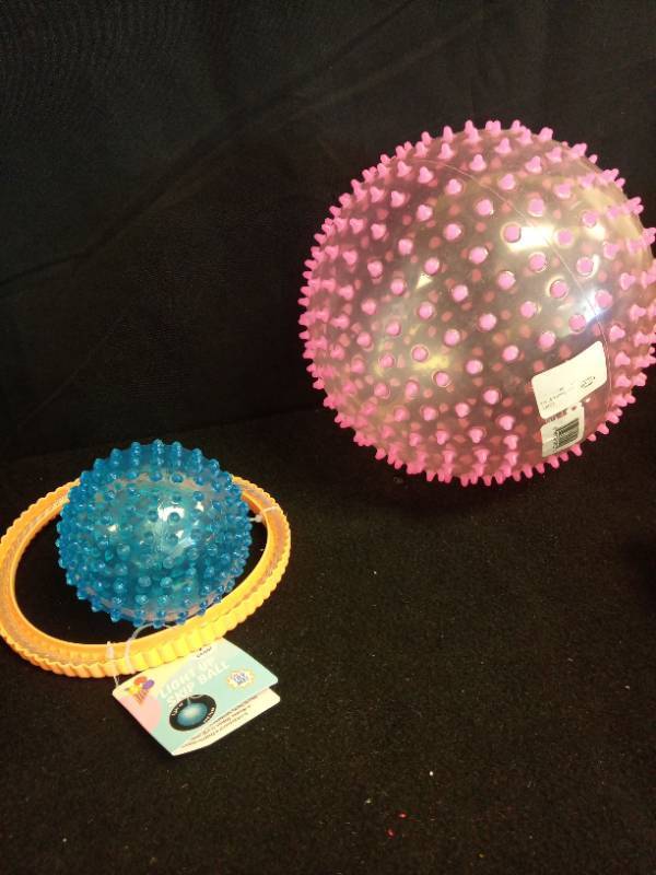 lot 2099 image: Sensory Ball Set  Light up Skip Ball - Retail $12