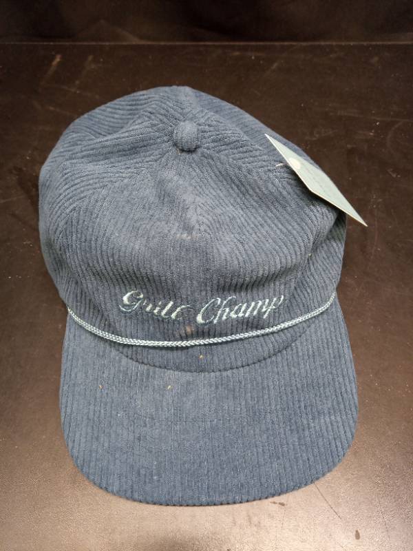 lot 2039 image: Golf Champ Blue Corduroy 5-Panel Dad Hat - Retail $15