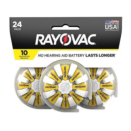 lot 2047 image: Rayovac Size 10 Long-Lasting Hearing Aid Battery - 24pk - Retail $35