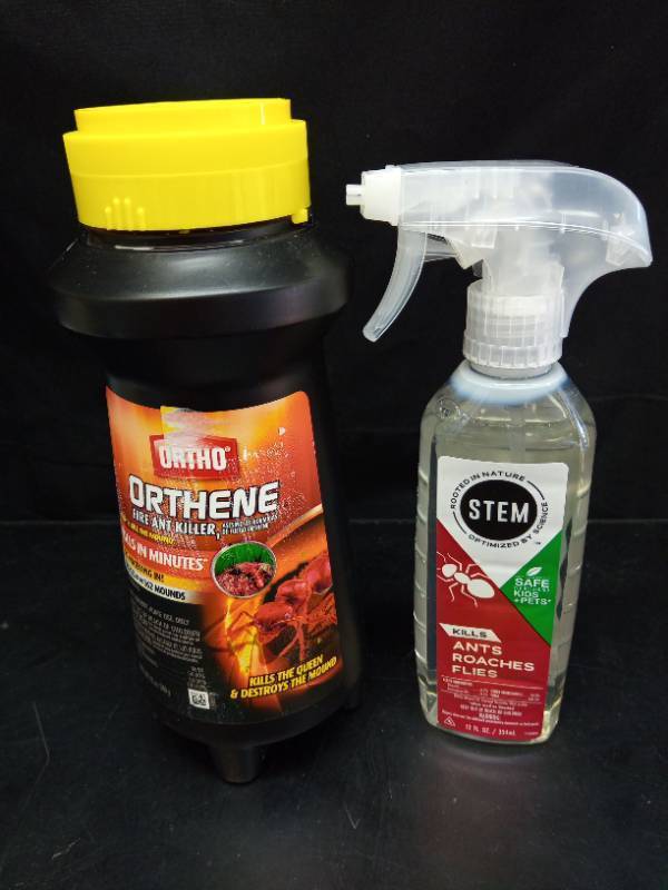 lot 2048 image: Insect Control Kit - Ortho Orthene Fire Ant Killer and STEM Spray - Retail $15