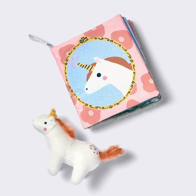 lot 2053 image: Interactive Soft Book and Plush Toy - Unicorn - Cloud Island�� - Retail $10