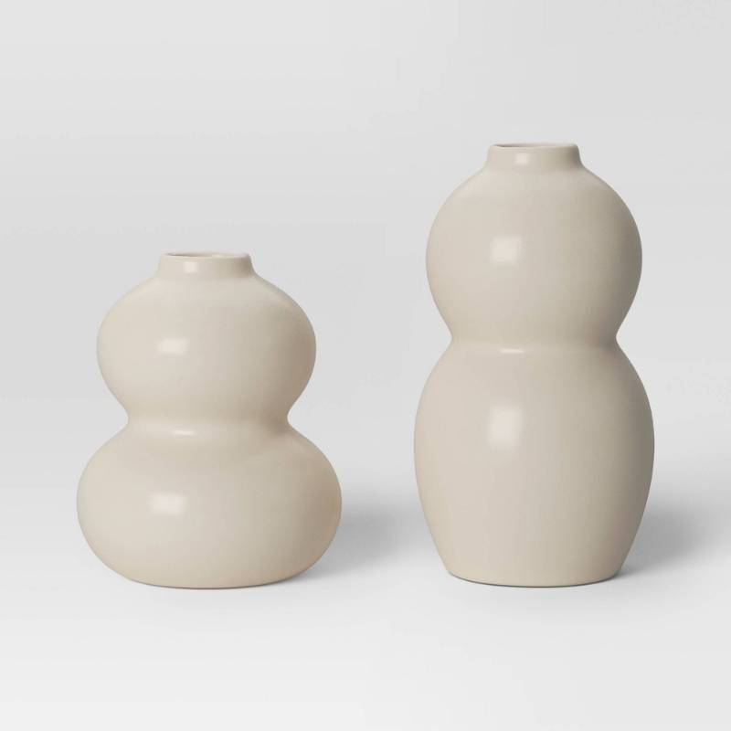 lot 2054 image: 2pk Bud Vase White - Room Essentials�� - Retail $10