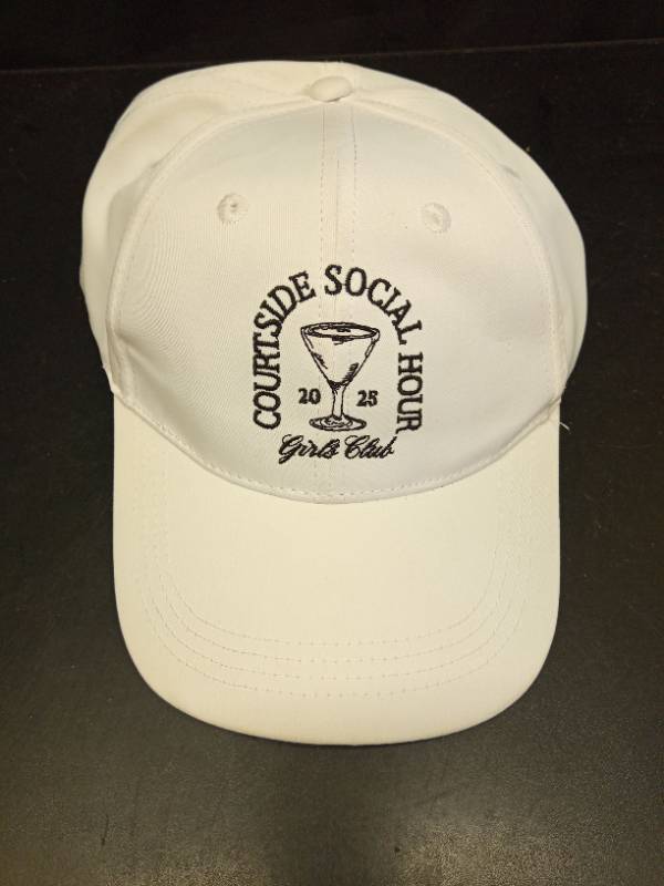 lot 2058 image: Courtside Social Hour Girls Club Baseball Cap - Retail $15