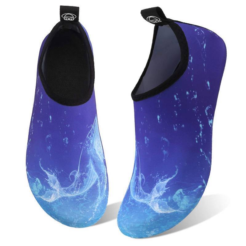lot 2061 image: WateLves Water Shoes for Womens Mens Barefoot Quick-Dry Aqua Socks for Beach Swim Surf Yoga Exercise Camping Must Haves (Water Whale, 3839) - Retail $14