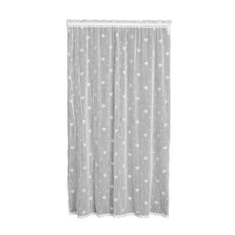 lot 2064 image: Heritage Lace Bee 56x66 White Panel, with rod pocket - Retail $70