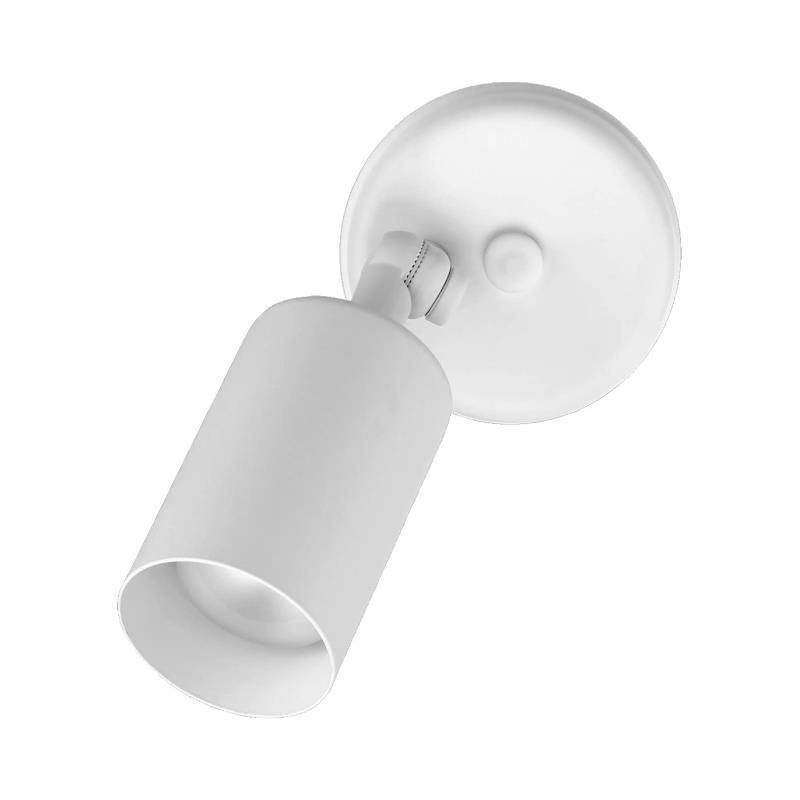 lot 2115 image: NICOR Lighting 75W White Single Cylinder Adjustable Security Flood Light (11712) - Retail $26