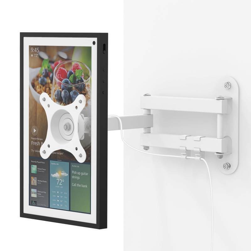 lot 2128 image: Laivli Wall Mount for Echo Show 15 (1st, 2nd Gen), and Monitors 13-27, with 15 Inch Extension Arm, Full Motion Adjustable - Easy to Rotate, Swivel, Tilt and Fold, Echo Show 15 Wall Mounting Bracket Retail $35.59