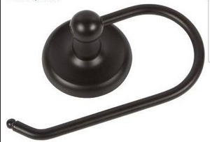 lot 13058 image: DELANEY 590104 Euro Toilet Tissue Paper Holder Bath Accessory, Matte BLACK