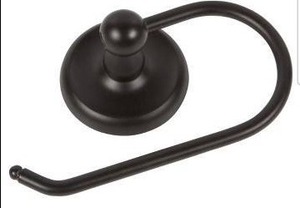 lot 13059 image: DELANEY 590104 Euro Toilet Tissue Paper Holder Bath Accessory, Matte BLACK