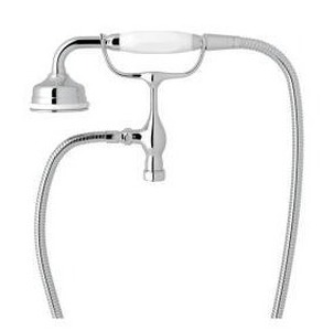 lot 13101 image: Perrin & Rowe Traditional Hand Shower & Cradle Solid Handle U.5380ls-pn