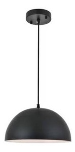 lot 13106 image: Black Dome Pendant Light Fixture