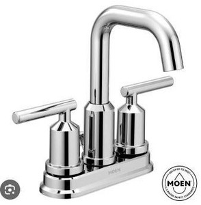 lot 13138 image: Moen Gibson Two-Handle High Arc Bathroom Faucet