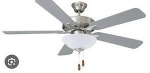 lot 13161 image: RP Lighting Energy Star 52 Inch Ceiling Fan with Light Kit 1057-L BN
