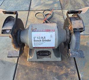 lot 410 image: 6 13 HP Electric Bench Grinder