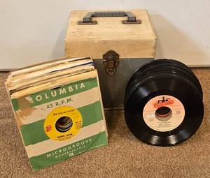lot 118 image: 45s in Case Includes Rolling Stones Brown Sugar and More