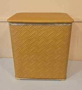 lot 133 image: Vintage MCM Gold Laundry Hamper
