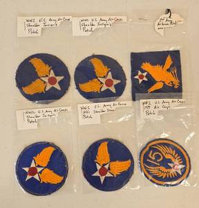 lot 158 image: WWII U.S. Army Air Corps Shoulder Patch Collection