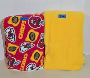 lot 175 image: Kansas City Chiefs NFL Fleece Fabric Bundle 2 Yards Each