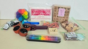 lot 183 image: Rubber Stamp and Ink Pad Craft Supply Collection
