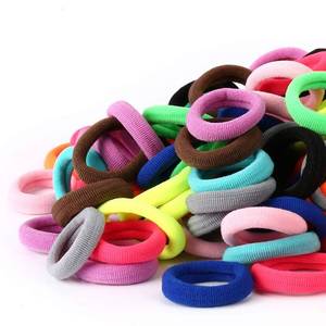 lot 29592 image: Baby Hair Ties, Cotton Toddler Hair Ties for Girls, Kids Seamless Hair Bands, Girls Elastic Ponytail Holders, Diameter 0.97 Inch and Assorted Colors by Qarwayoc - Retail $7