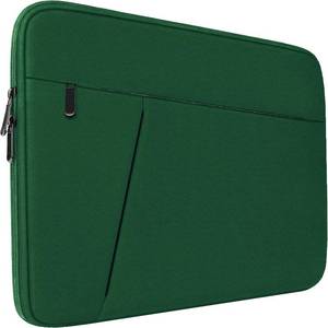 lot 29602 image: 15.6 inch Laptop Case, Shockproof Protective Computer Carrying Cover with Front Pocket, Briefcase Handbags Laptop Bag for 15.6 inch HP, Dell, Acer, Asus, Notebook, Dark Green - Retail $17
