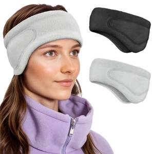 lot 29657 image: Sukeen Running Ear Warmers for Women, Double-Layer Fleece Ear Warmer Headband, Moisture Wicking Non-Slip Winter Running Headband, Elastic Winter Headbands for Cycling Hiking Jogging, BlackGray - Retail $17