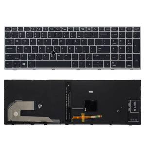 lot 29665 image: SUNMALL Replacement Keyboard Compatible with HP EliteBook 755 G5 850 G5 855 G5 750 G6 850 G6.Zbook 15u G5 Zbook 15u G6 (Not for Zbook 15 G5) with Silver Frame (with Pointer and Backlight) - Retail $14