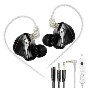 lot 31512 image: KZ Axas Gaming Earbuds Wired with Mic for PS4 PC Xbox PS5, Noise Isolation IEM for Gaming with Low Latency, Comfort-Fit Earphones for Laptop, Consoles and Mobile (Black, Mic) - Retail $33