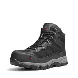 lot 44160 image: NORTIV 8 Waterproof Steel Toe Boots for Men Slip Resistant Safety Industrial Boots Paladin-Steel,Size 9.5,Black,JS19004M-STEEL - Retail $43