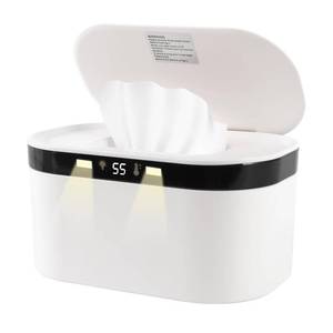 lot 44174 image: Baby Wipe Warmer, Wet Wipe Warmer 5 Modes of Temperature Heating Control Dual Heat for Babys Comfort Large Capacity Wipes Dispenser Diaper Wipe Warmer with Night Light - Retail $20