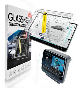 lot 44183 image: Tesla Model Y 2025 2026 Juniper& 2024 2025 Model 3 Highland Matte Screen Protector - No More Glare& Fingerprint - Mil-Grade 9H Tempered Glass with Mounting Frame Kit - Front& Rear Protector(New Model Y3-Matte)2 pcs - Retail $10