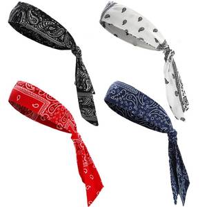 lot 44185 image: Jutom 4 Pieces Tie Headbands for Men Women Sports Bandana Hair Band Camo Headbands Elastic Sweat Wicking Karate Adjustable Non Slip Hairband for Yoga Workout Running(Classic Color,Retro Style) - Retail $10
