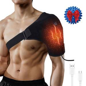 lot 44196 image: Shoulder Heating Pad with 3 Heat Levels - Adjustable Shoulder Brace for Men & Women, Powered by DC Power Sources (e.g., Power Banks) - Retail $17