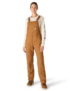 Carhartt Women's Ashland Bib Overall, Carhartt Brown, Large size large - Retail: $100