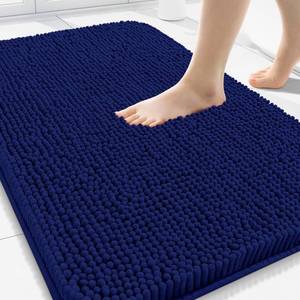 lot 44226 image: Arotive Bathroom Rugs 30x20, Extra Soft Absorbent Shaggy Chenille Bath Rugs, Machine Washable Rubber Backing Non-Slip Bath Mats for Bathroom Floor Tub and Shower, Home Decor Accessories, Navy - Retail $25